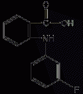 N-(3-fluorophenyl)anthranilic acid structural formula