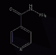 Isonicotinic acid hydrazine structural formula