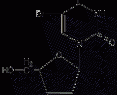 5-bromo-2'-deoxyuridine structural formula