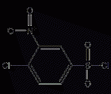 4-Chloro-3-nitrobenzenesulfonyl chloride structural formula