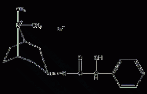 Structural formula of homatropine bromide