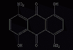 1,5-dihydroxy-4,8-dinitroanthraquinone structural formula