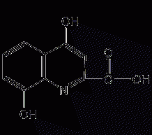 4,8-Dihydroxyquinoline-2-carboxylic acid structural formula