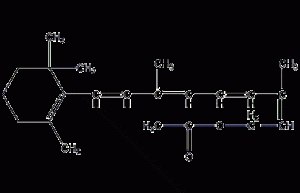 Structure formula of vitamin A acetate