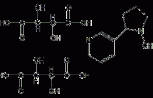 (-)-Nicotine bitartrate structural formula