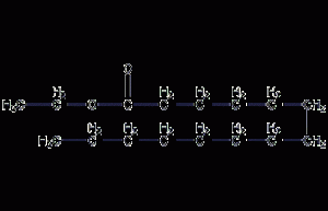 Structural formula of ethyl myristate