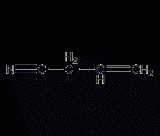 Allyl cyanide structural formula