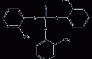 Structural formula of tricresyl orthophosphate