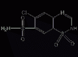 Chlorothiazide structural formula