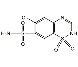 Chlorothiazide structural formula