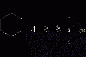 2-(N-cyclohexylamino)ethanesulfonic acid structural formula