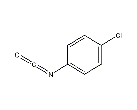 Structural formula of p-chlorophenyl isocyanate