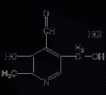 Pyridoxal hydrochloride structural formula