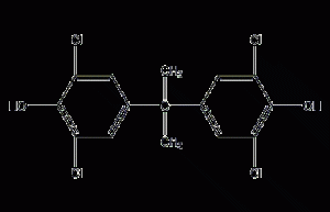 Tetrachlorobisphenol A structural formula