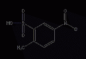 Structural formula of p-nitrotoluene orthosulfonic acid