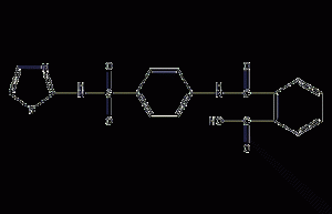 Phthalosulfathiazole Structural Formula