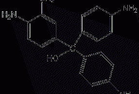 (4-amino-3-tolyl)-bis(4-aminophenyl)methanol structural formula