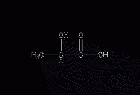 L-lactic acid structural formula