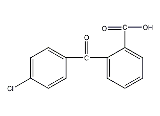 2-(4-chlorobenzoyl)benzoic acid structural formula