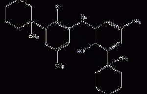 2,2'-methylenebis[4-methyl-6-(1-methyl  Cyclohexyl)]phenol structural formula