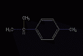 Structural formula of p-cymene