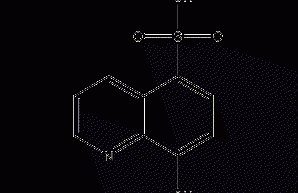 8-hydroxyquinoline-5-sulfonic acid structural formula