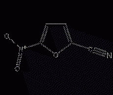 5-Nitrofurfuryl nitrile structural formula