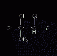 Pentachloroethane structural formula