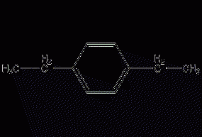 Structural formula of p-diethylbenzene