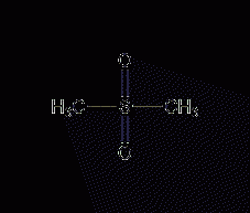 Dimethyl sulfone structural formula