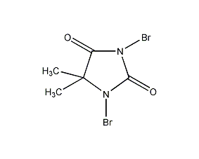 1,3-dibromo-5,5-dimethylhydantoin structural formula