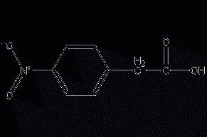 Structural formula of p-nitrophenylacetic acid