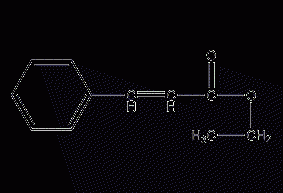 Structural formula of ethyl cinnamate