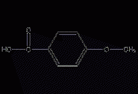 Structural formula of p-methoxybenzoic acid