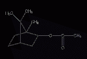 Isobornyl acetate structural formula