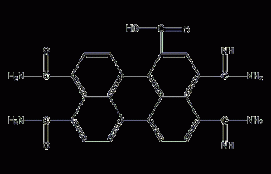 3,4,9,10-perylene tetracarboxylic acid ammino structural formula