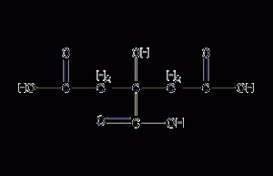 Citric acid structural formula