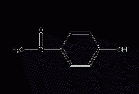 Structural formula of p-hydroxyacetophenone