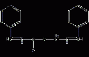 Structural formula of cinnamic acid cinnamyl alcohol ester