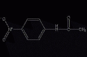 Structural formula of p-nitroacetanilide