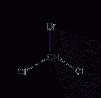 Structural formula of bromodichloromethane