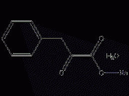 Sodium phenylpyruvate monohydrate structural formula