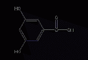 3,5-dihydroxybenzoic acid structural formula