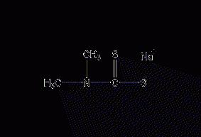 Sodium dimethyldithiocarbamate structural formula