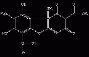 Usnic acid structural formula