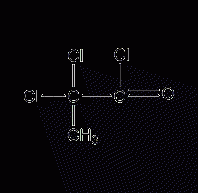 Trichloroacetyl chloride structural formula