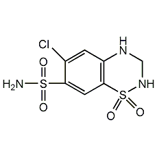 Hydrochlorothiazide structural formula