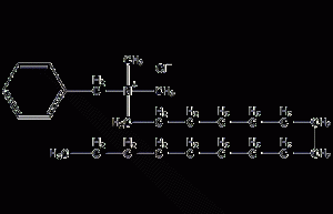 Hexadecylbenzyldimethylammonium chloride structural formula