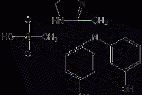 Structural formula of phenolaminozoline maleate