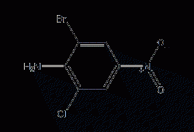 2-Bromo-6-chloro-4-nitroaniline structural formula